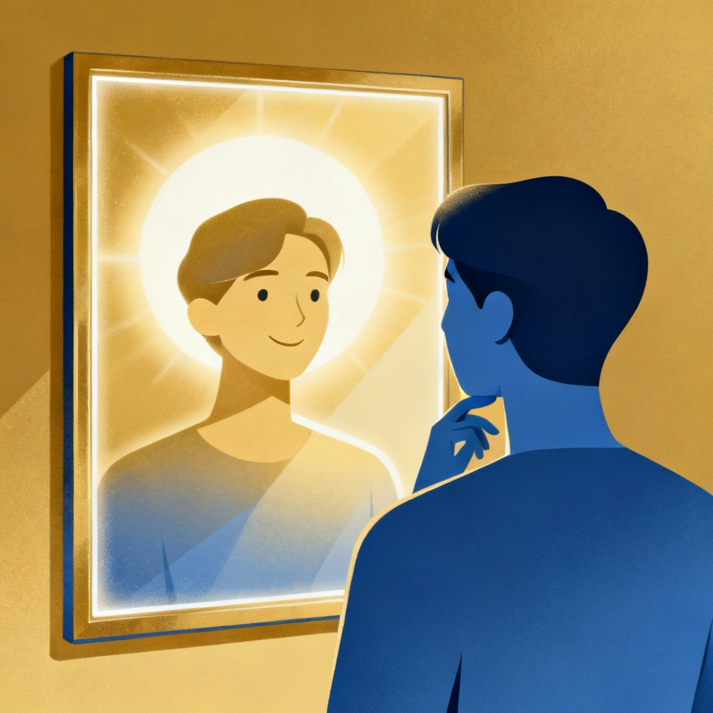 数字存在与在线可见性 /2025/11/29/debt-rebirth/day9/time-cracks-reflection-2025/images/self_reflection.webp