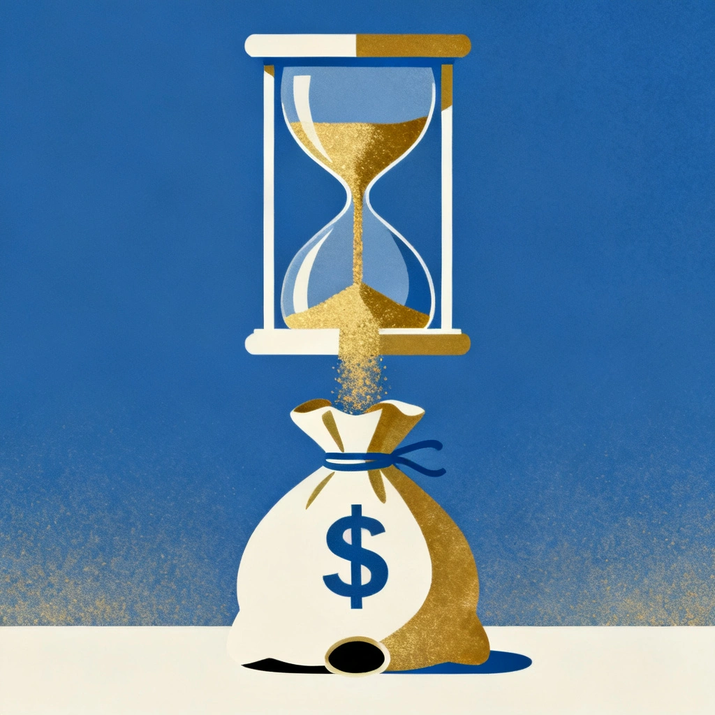 时间与债务的象征 /2025/11/29/debt-rebirth/day9/time-cracks-reflection-2025/images/time_debt.webp