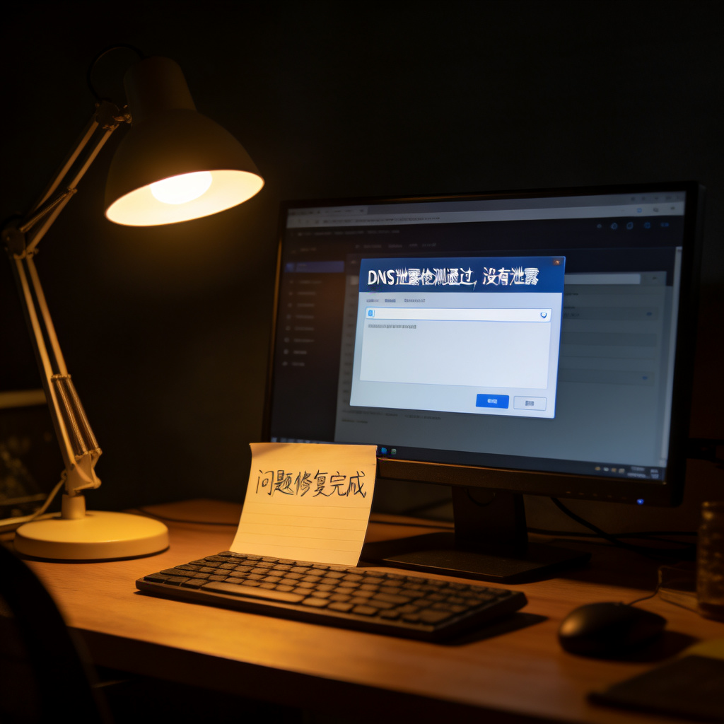 修复完成:检测通过,没有泄露 /2026/03/21/clash-tun-dns-leak-fix/images/04-fix-done.webp